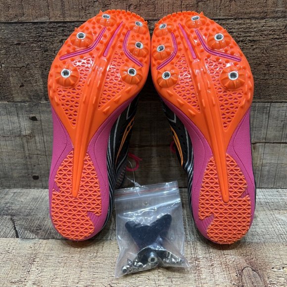 Saucony Endorphin MD4 Womens Gray/Orange Track Running Spikes Size 7 NWOB READ* - Picture 4 of 5